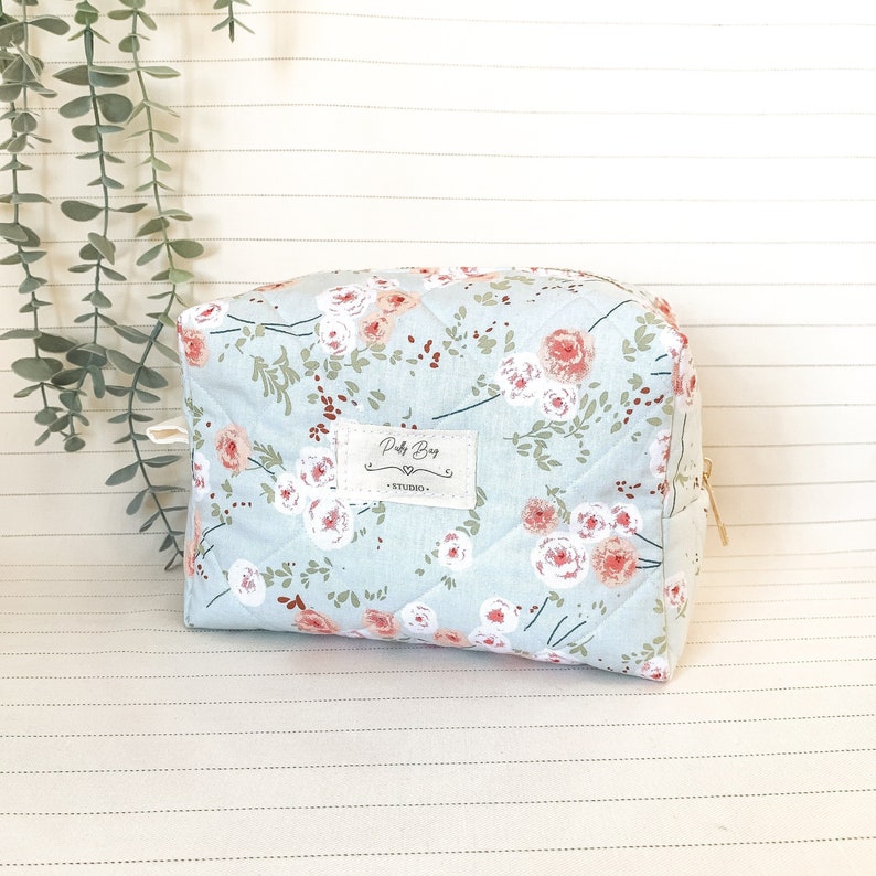 handmade toiletry bag, makeup bag, cosmetics bag, airwrap bag