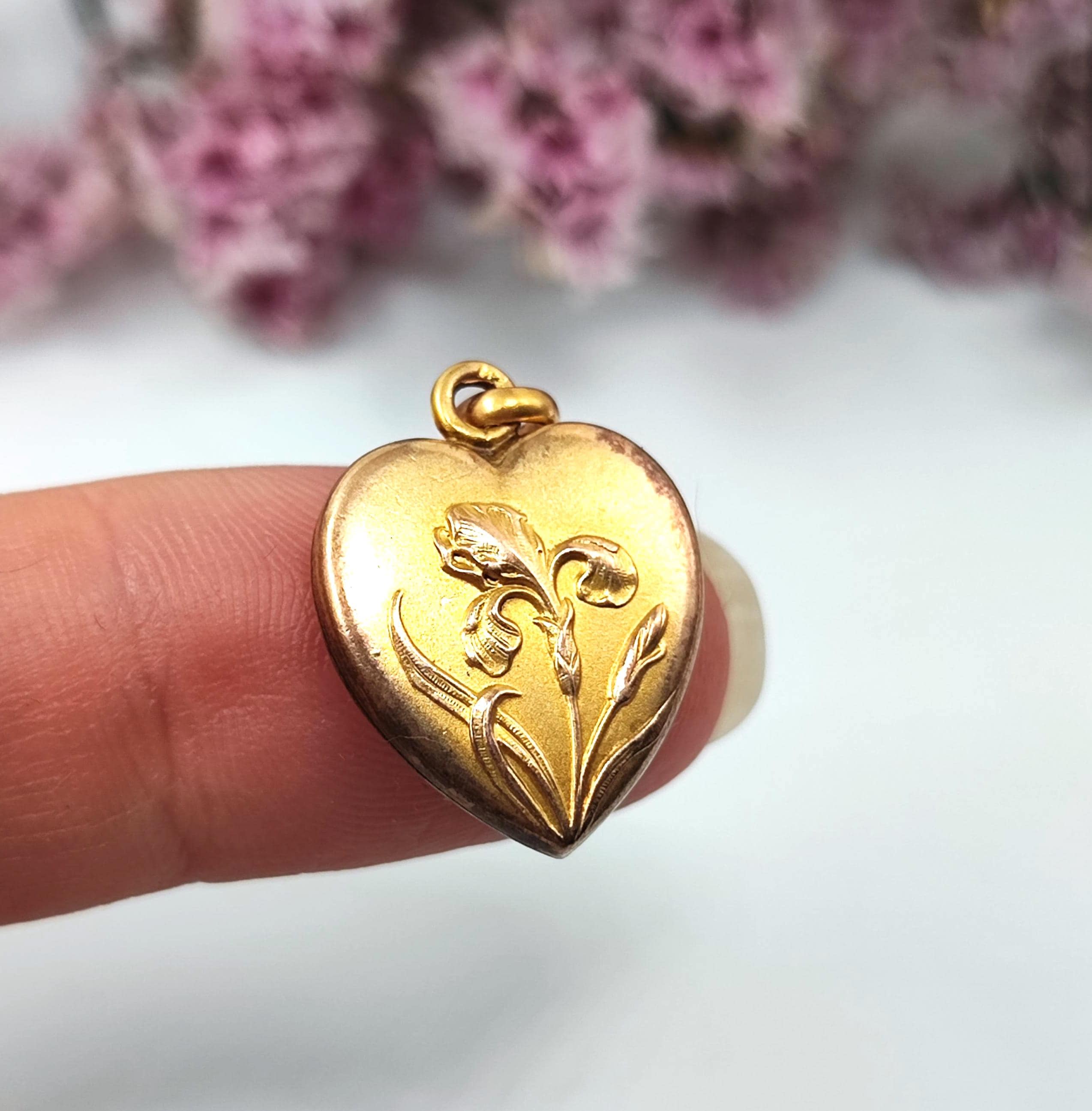 Antique heart pendant 18k - Etsy 日本