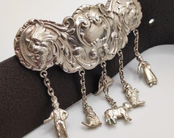 1880-1910 Antique Decorative Tiffany&Co. Chatelaine Sterling Silver, Hallmark, Serial Number. Talisman of Abundance, Bridal Gift. Very Rare