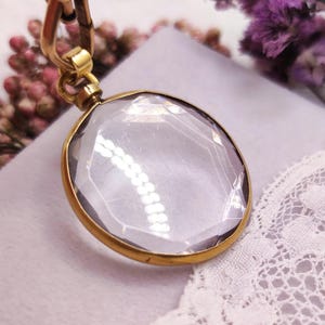 18k Gold Antique French Locket. Faceted Glass, Hallmark. Pendant for Photos/Keepsakes. Vintage Wedding, Love Declaration, Meaningful Gift