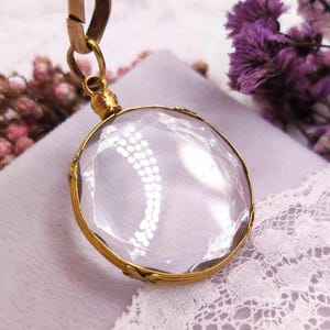 18k Gold Antique French Locket with Ribbon Motifs. Faceted Glass, Hallmarks. Pendant for Photos/Keepsakes. Vintage Wedding, Love Declaration