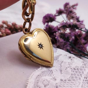 Antique French Gold-Filled Heart Locket, Art Nouveau Era, Pearl Accent, Romantic Keepsake, Photo Holder, Vintage Wedding, Love Talisman