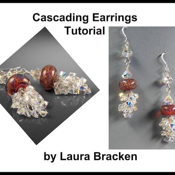 Tutorial for DIY Handcrafted Earrings Swarovski Dangle Lampwork Beads and Sterling Silver