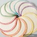 12 large Hemp fleece reusable cotton rounds facial cleansing makeup remover pads organic poufs - Rainbow