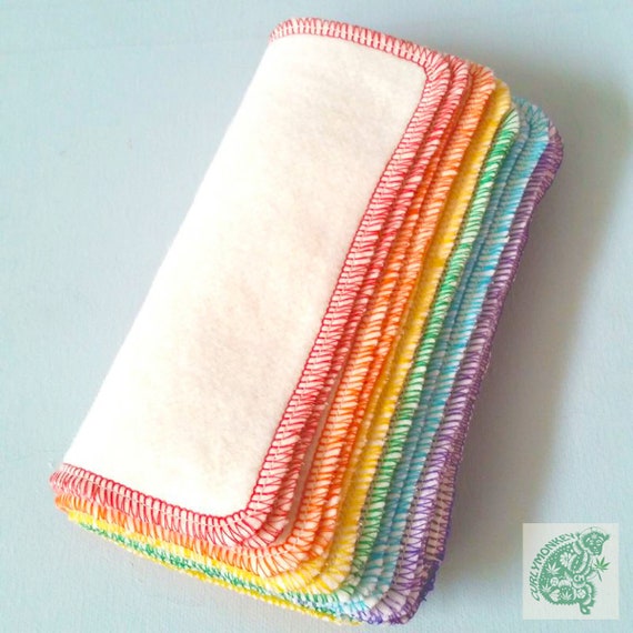 Hemp Organic Cotton Fleece Wash Cloths Baby Face Family Wipes Bath Washcloth