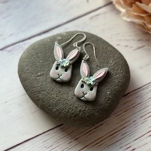 Easter Polymer Clay Earrings / Bunny Earrings / Easter Bunny Earrings / Statement Earrings image 3