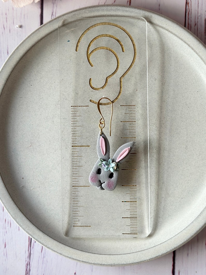 Easter Polymer Clay Earrings / Bunny Earrings / Easter Bunny Earrings / Statement Earrings image 4