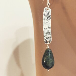 Textured silver dangle earrings gift for her modern earrings handmade earrings silver jewelry oxidized silver drop earrings long minimalist