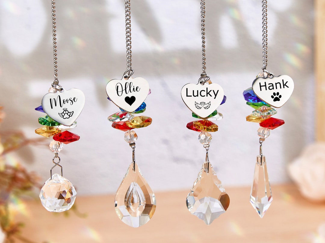 Rainbow Bridge Pet Memorial Gift Sun Catcher,pet Loss Gift Personalized ...