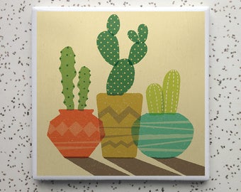 Cacti Tile Coaster