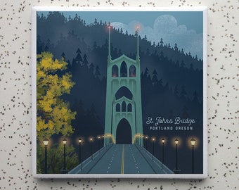 Dessous de verre en mosaïque Night Bridge St Johns