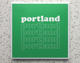 Portland Stack Tile Coaster