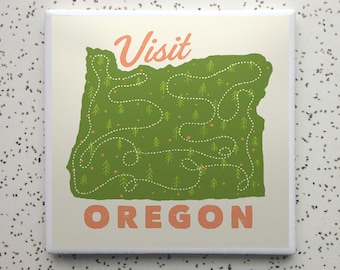 Visitez Oregon Tile Coaster