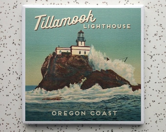 Phare de Tillamook OU sous-verre en carreaux