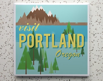 Visit Portland Oregon Tile Coaster