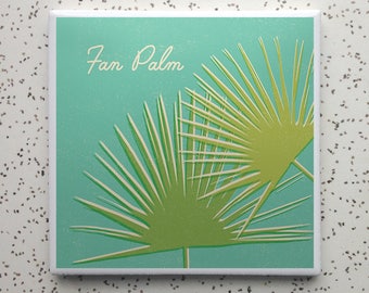 Palmier plante d’intérieur Tile Coaster