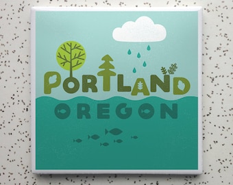 Portland Ecology Tile Coaster