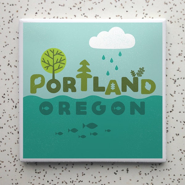 Portland Ecology Tile Coaster