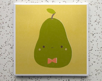 Happy Pear Tile Coaster