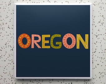 Montagnes russes de tuiles Calico de l’Oregon