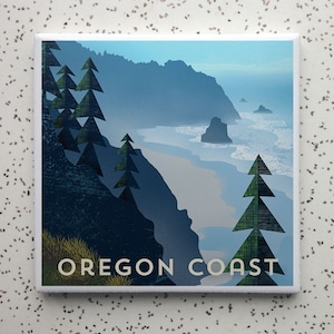 Oregon Coast Tile Coaster