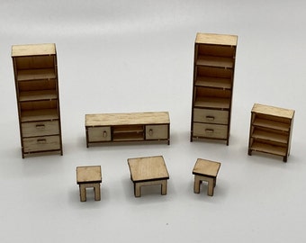 1:48 Scale Living Room Set of Kits