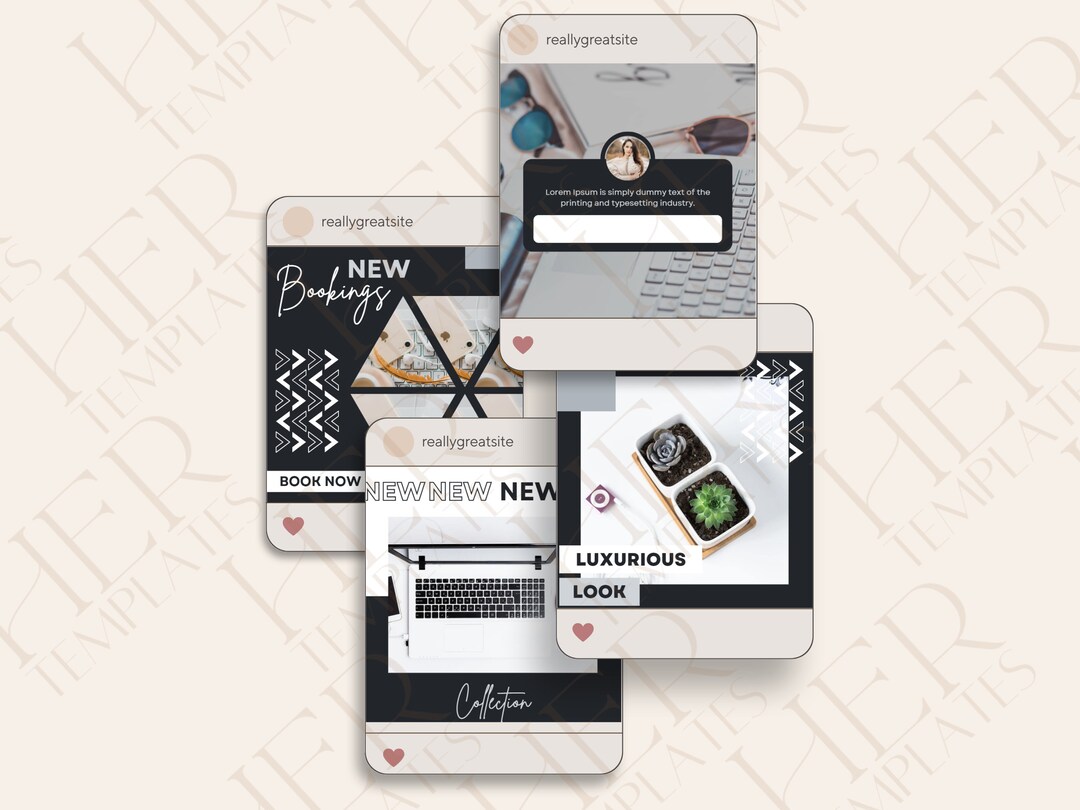 20 Black & White Editable Canva Instagram Post - Etsy
