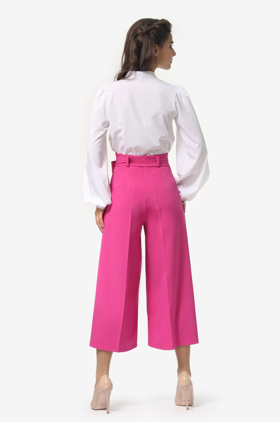Pintucked Flared Culottes
