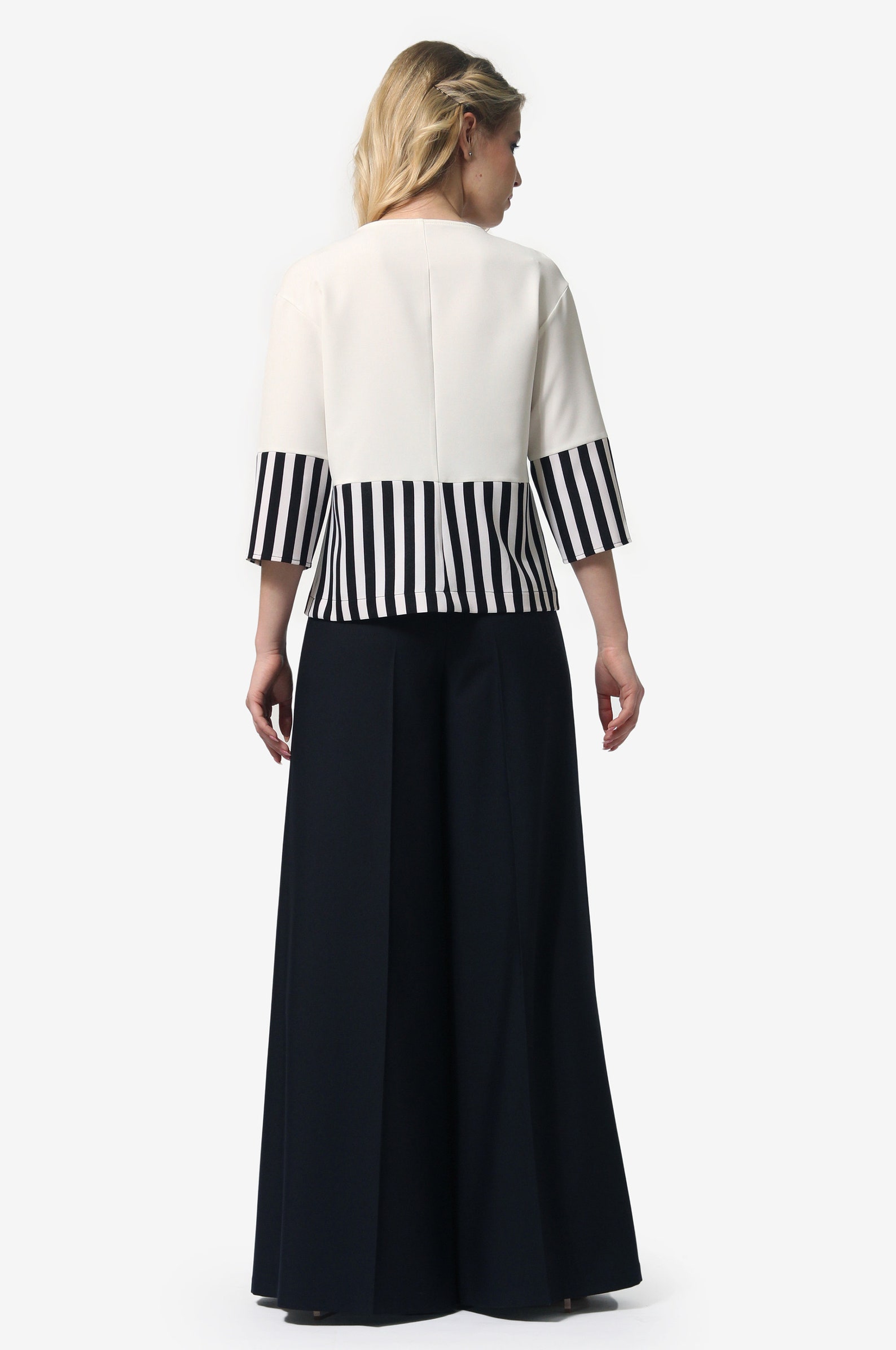 Wide Leg Trouser Suit Cropped Sleeve Blouse, High Waist Etsy — free download