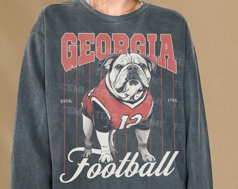 90s Georgia Bulldogs Red Sweatshirt Nineties Large UGA Pullover Sweatshirt Etsy UK