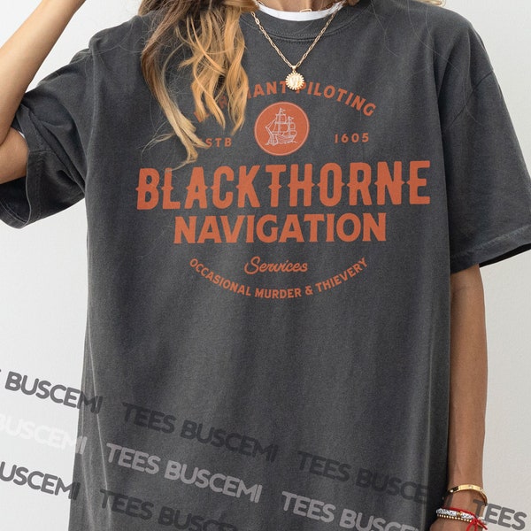 John Blackthorne Navigation T-Shirt, Funny Shogun Graphic Tee Shirt, Samurai Ronin Japanese Warrior TV Show Memorabilia Merch,