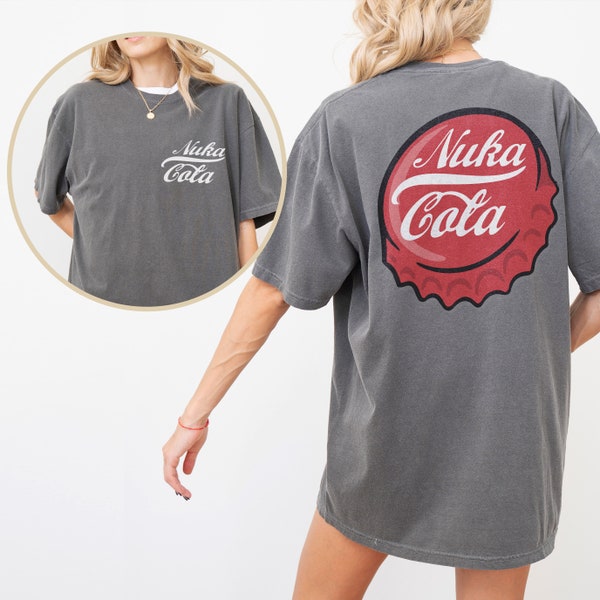 Retro Nuka Cola Bottle Cap Graphic T-Shirt, Video Game Tee Shirt Memorabilia, TV Show Merch, Gift for Gamers, Fallout Game Shirt