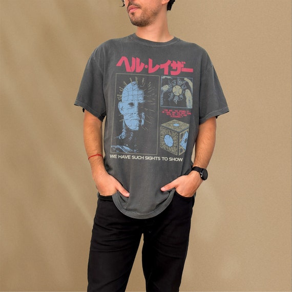 Vintage Horror Movie Graphic Tee Shirt, Japanese Hell Raiser 