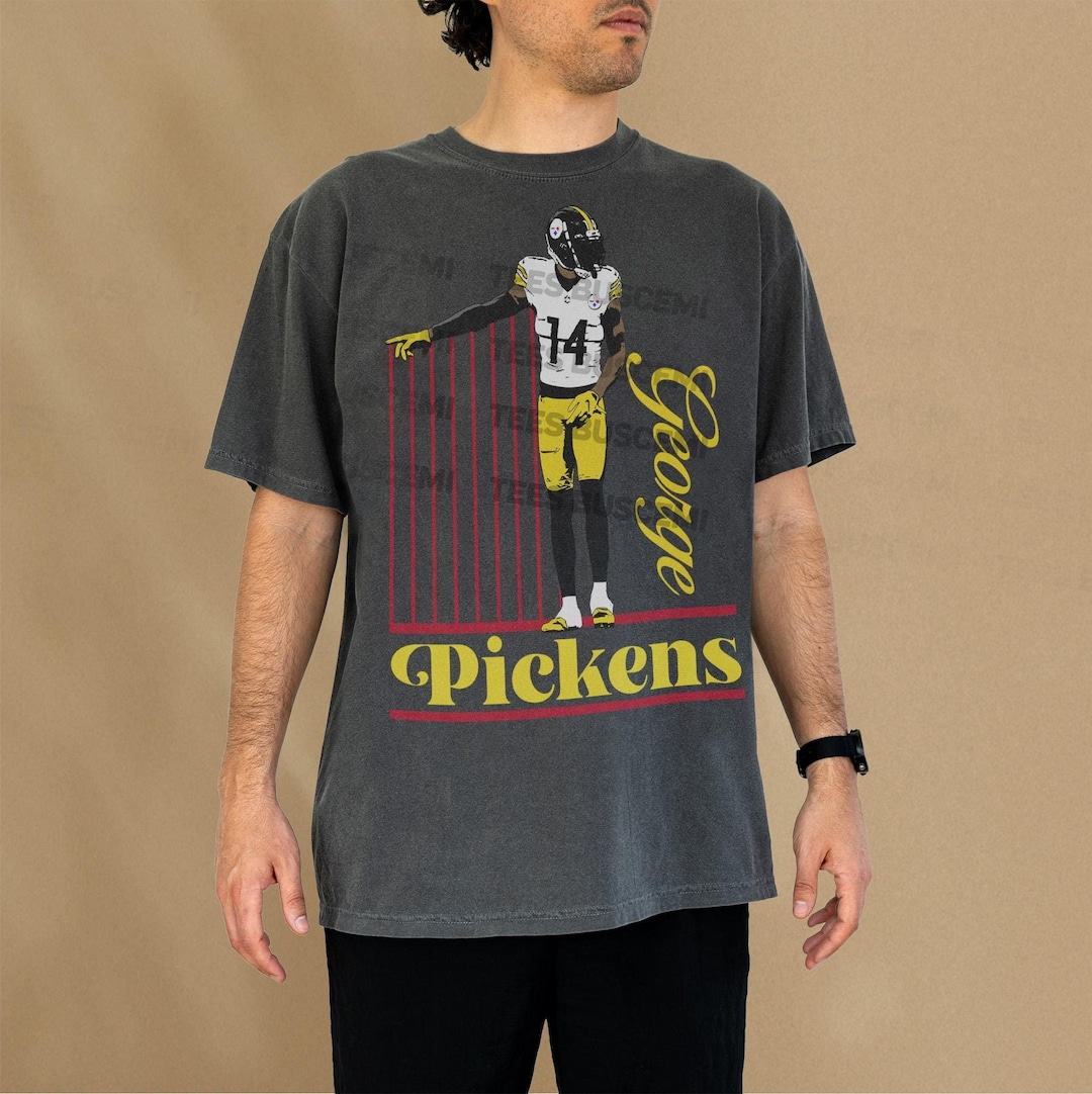 George Pickens Football Shirt, Unisex Black and Gold Retro Style ...