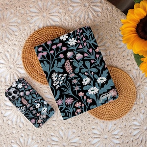 Flowers in the Dark ipad case,iPad Air Case with Pencil Holder,iPad Pro 12.9&quot; 11&quot;,ipad Mini case,ipad pro 2024