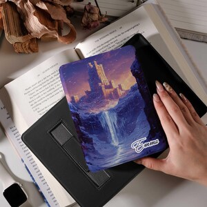 Frost Spire Kindle Case,Kobo case,Kindle Paperwhite 12th Gen and Kindle Colorsoft with Hand Strap,Auto Sleep Wake,Magnetic Back