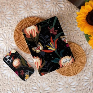 Flowers in the Dark ipad case,iPad Air Case with Pencil Holder,iPad Pro 12.9&quot; 11&quot;,ipad Mini case,ipad pro 2024