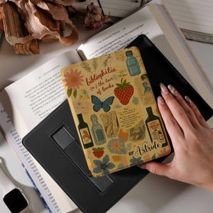 Nice Drinks Kindle Case,Kobo case,Kindle Paperwhite 12th Gen and Kindle Colorsoft with Hand Strap,Auto Sleep Wake,Magnetic Back