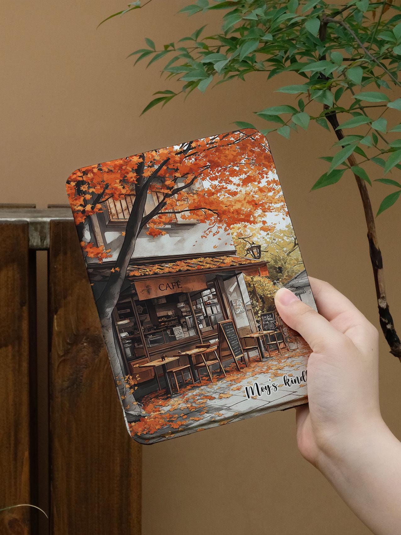 Autumn Cafe Koboケース、Kindle Paperwhite 12世代およびKindle 