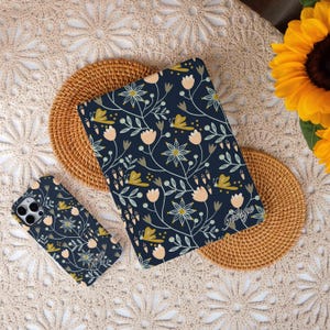 Flowers in the Dark ipad case,iPad Air Case with Pencil Holder,iPad Pro 12.9&quot; 11&quot;,ipad Mini case,ipad pro 2024