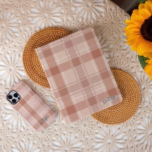 Pink checkered pattern iPad Case Cover For iPad Air 4/5 iPad 9.7&quot; 10.2&quot; 10.9&quot; 11&quot; 12.9 inch Mini 6/5/4, iPad Pro iPad 2022 2021 2020Case