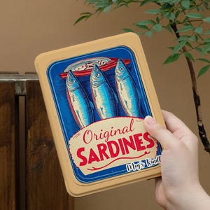 Sardine Ocean Kindle-hoesje – retro visblikje vintage nepcover voor lezers Kobo Paperwhite Colorsoft-draagriem Automatisch in- en uitschakelen: magnetische achterkant