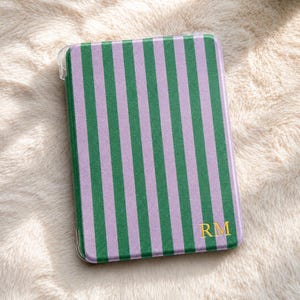 Personalized Striped Kindle Case, Custom Initial Kindle Cover, Colorful E-Reader Sleeve, Kindle Paperwhite & Colorsoft Case, Reader Gift image 16