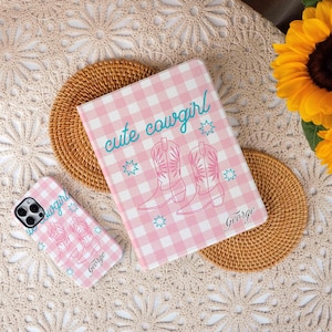 Cute Cowgirl ipad case,iPad Air Case with Pencil Holder,iPad Pro 12.9&quot; 11&quot;,ipad Mini case,ipad pro 2024