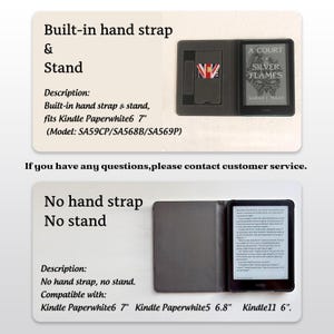 Brown Lychee Leather Kindle Case, Kindle Colorsoft Case, Kindle Paperwhite 12th, Kindle 2024 11th Case, Auto Wake/Sleep, Magnetic Back stand image 4