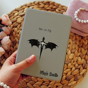 Dark Dragon Kindle Case: Gothic Vegan Leather Cover with Strap