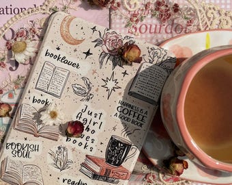 Bookish Days Kindle Case Kobo clear case Paperwhite 12th Gen Colorsoft with Hand Strap Auto Sleep Wake Magnetic Back stand best gift for her