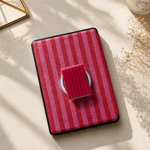 Personalized Striped Kindle Case, Custom Initial Kindle Cover, Colorful E-Reader Sleeve, Kindle Paperwhite & Colorsoft Case, Reader Gift image 9