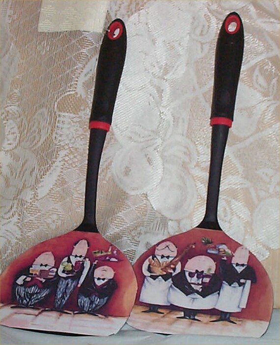 Chef Large Black Wall Utensils Decor Kitchen Decoration Bistro Etsy