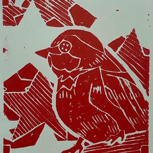 Little Bird Linocut Print